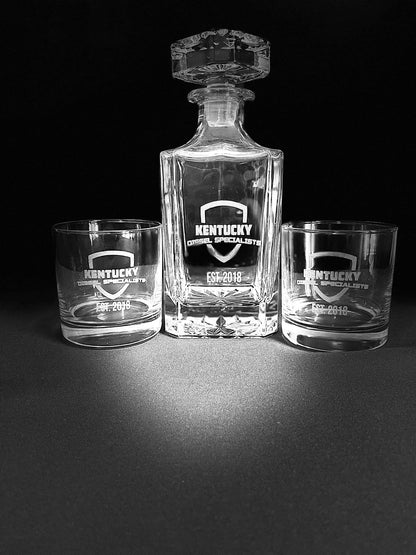 Bourbon Decanter & Glass Set